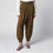 Pantaloni harem Mahon in seta color oliva