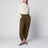 Pantaloni harem Mahon in seta color oliva