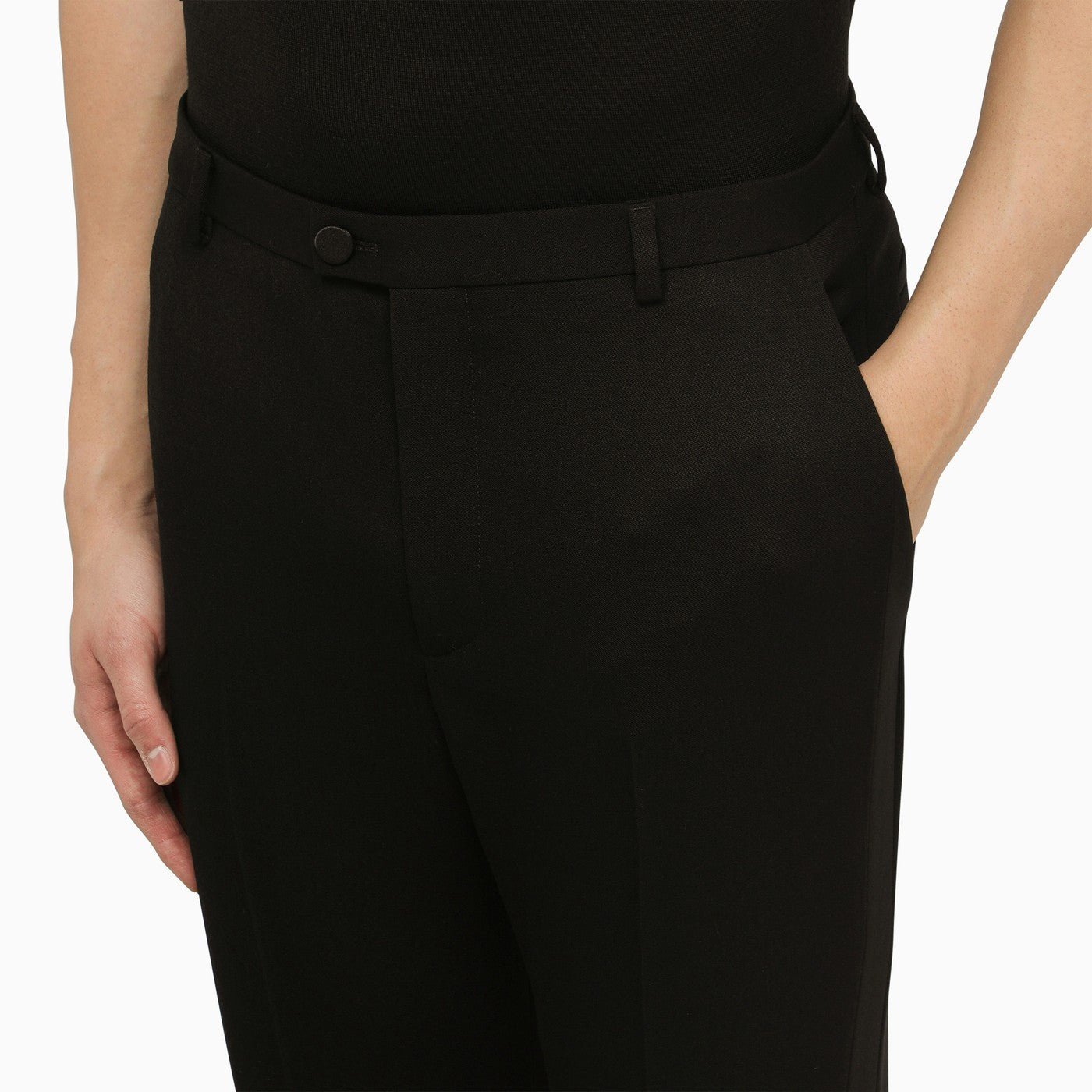 Pantalone nero in lana