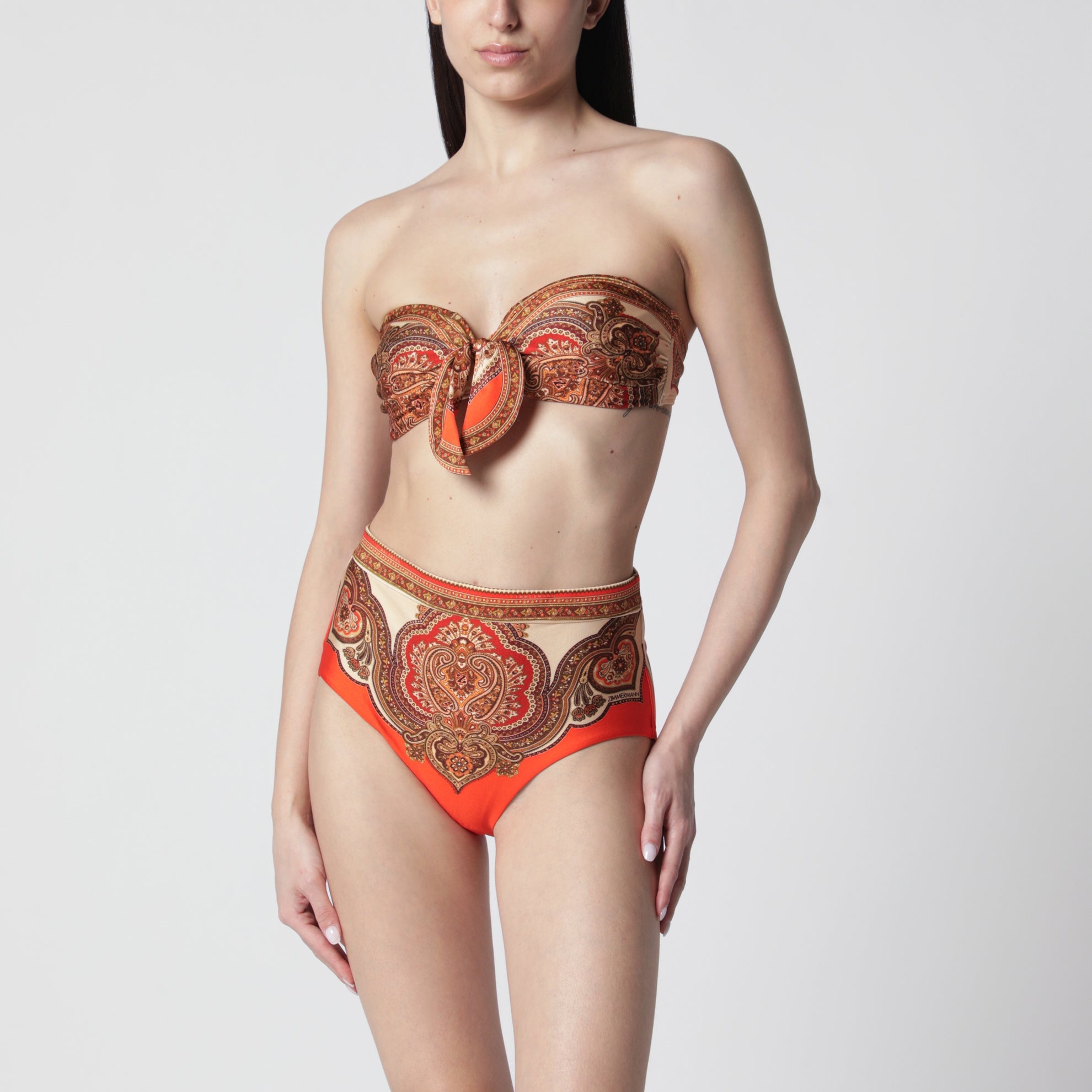 Mahon scarf bikini top with Paisley motif