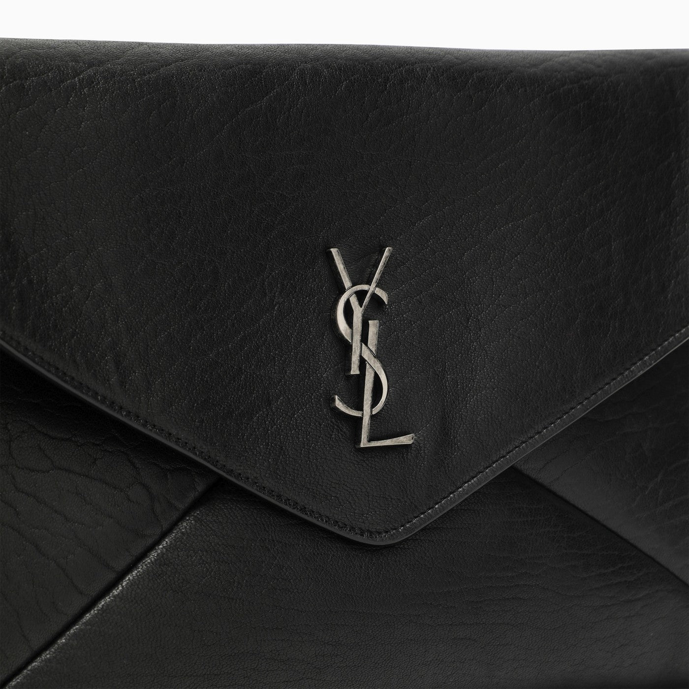 Grande pochette Enveloppe Cassandre noire avec logo