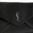 Cassandre large black Envelope clutch bag with logo
