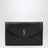 Cassandre large black Envelope clutch bag with logo