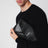 Cassandre large black Envelope clutch bag with logo