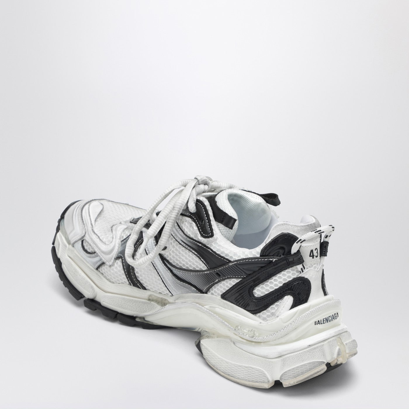 Balenciaga Runner 2 Gradient Sneakers in white/black | TheDoubleF