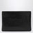 Schwarze gepolsterte Pochette-Tasche aus Leder mit Logo