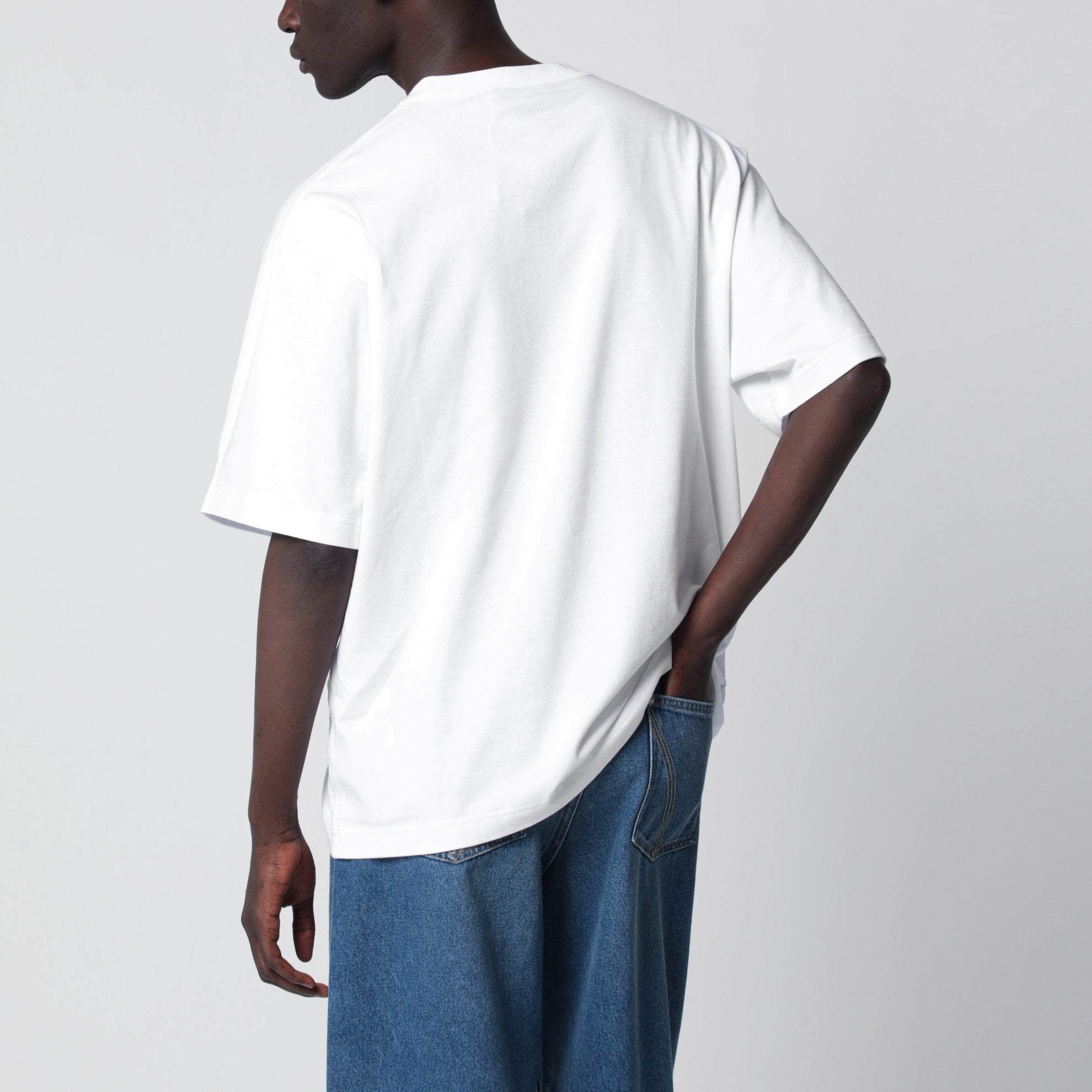 T-shirt bianca con stampa logo
