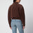 Giacca in pelle crosta vintage marrone ebano