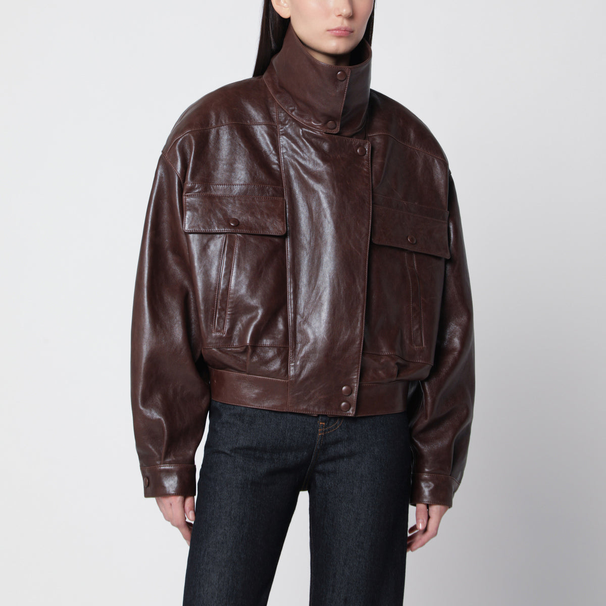 Brown lambskin jacket