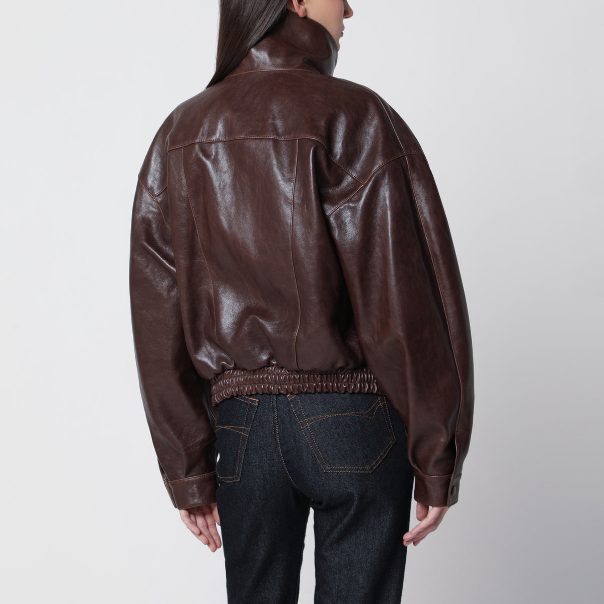Brown lambskin jacket