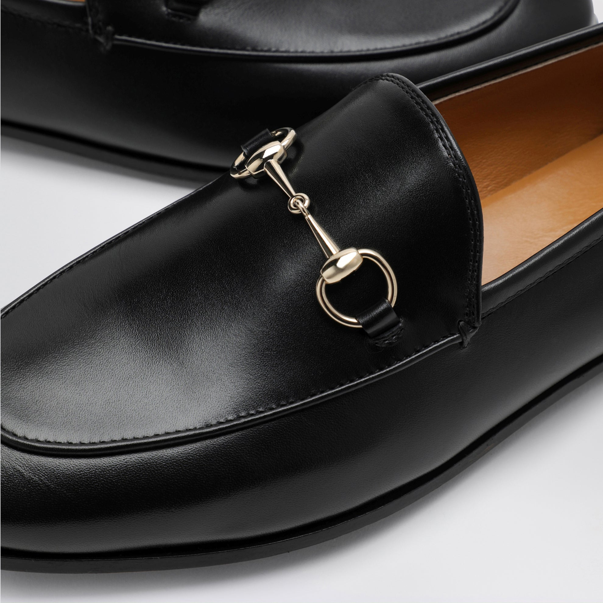 Jordaan-Slipper aus schwarzem Leder