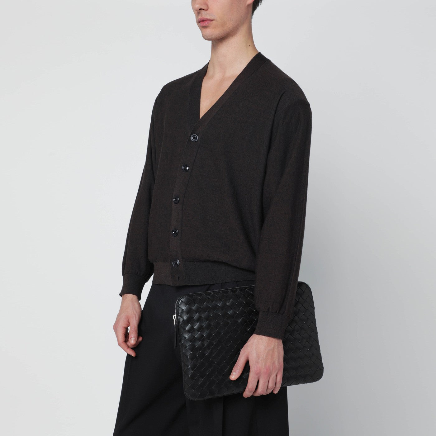 Porte-documents Getaway noir en Intrecciato