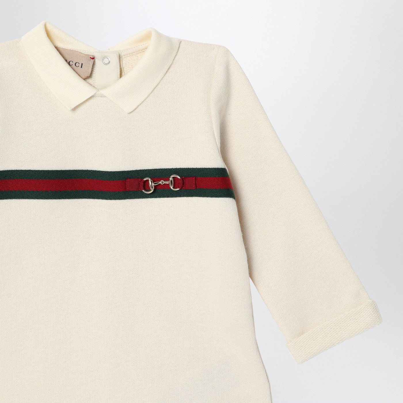 Set aus zwei Teilen aus weißem angerautem Baumwolljersey
