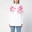 Camicia bianca con stampa fucsia