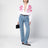 Camicia bianca con stampa fucsia
