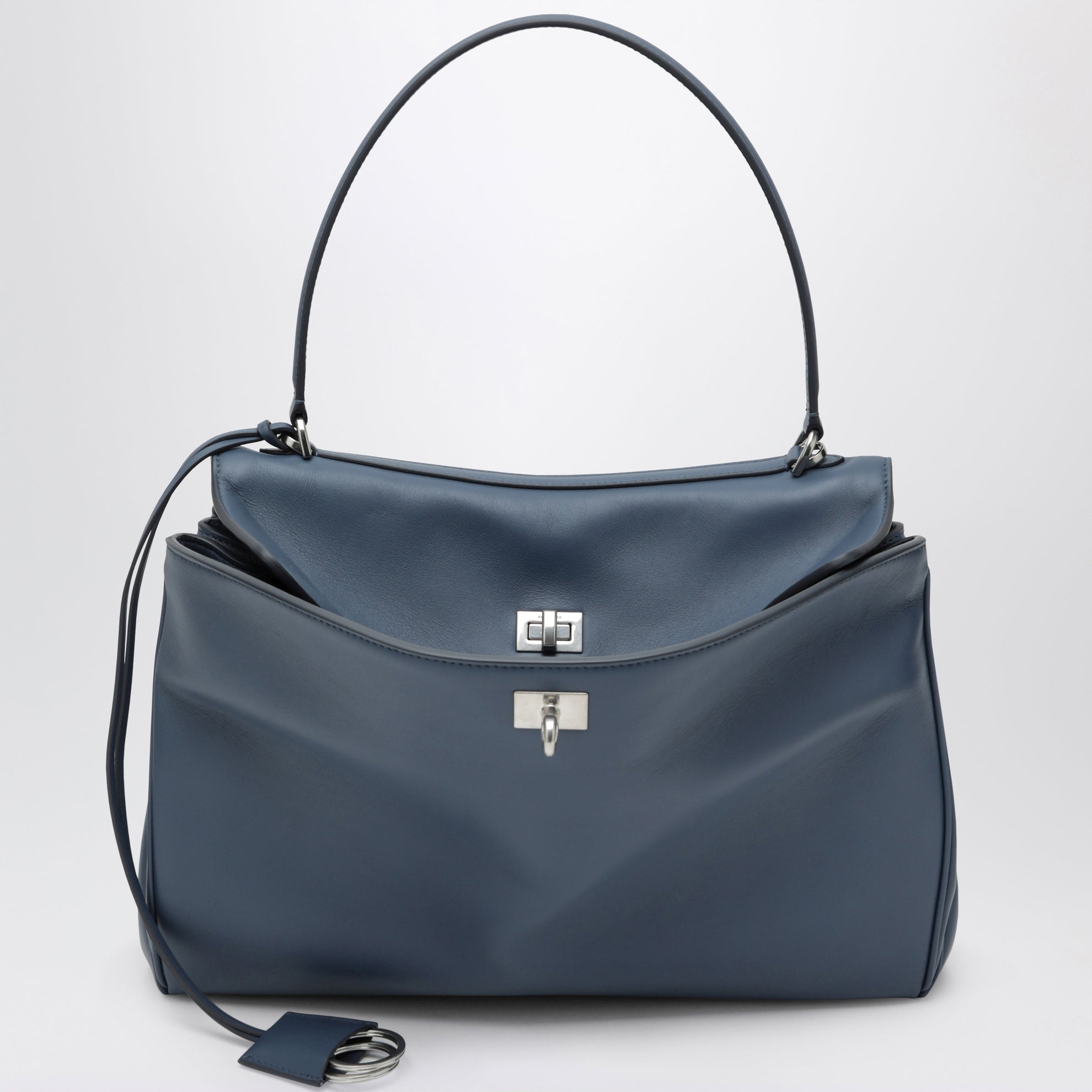 Rodeo medium light blue smooth calfskin bag