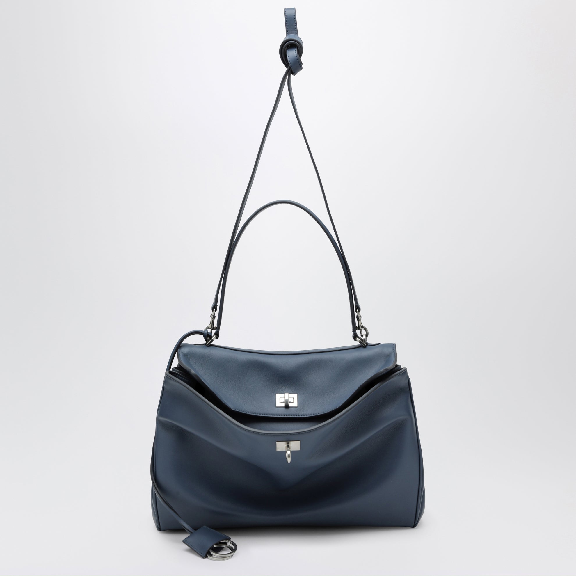 Rodeo medium light blue smooth calfskin bag