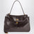 Rodeo medium handbag in espresso crocodile-embossed leather