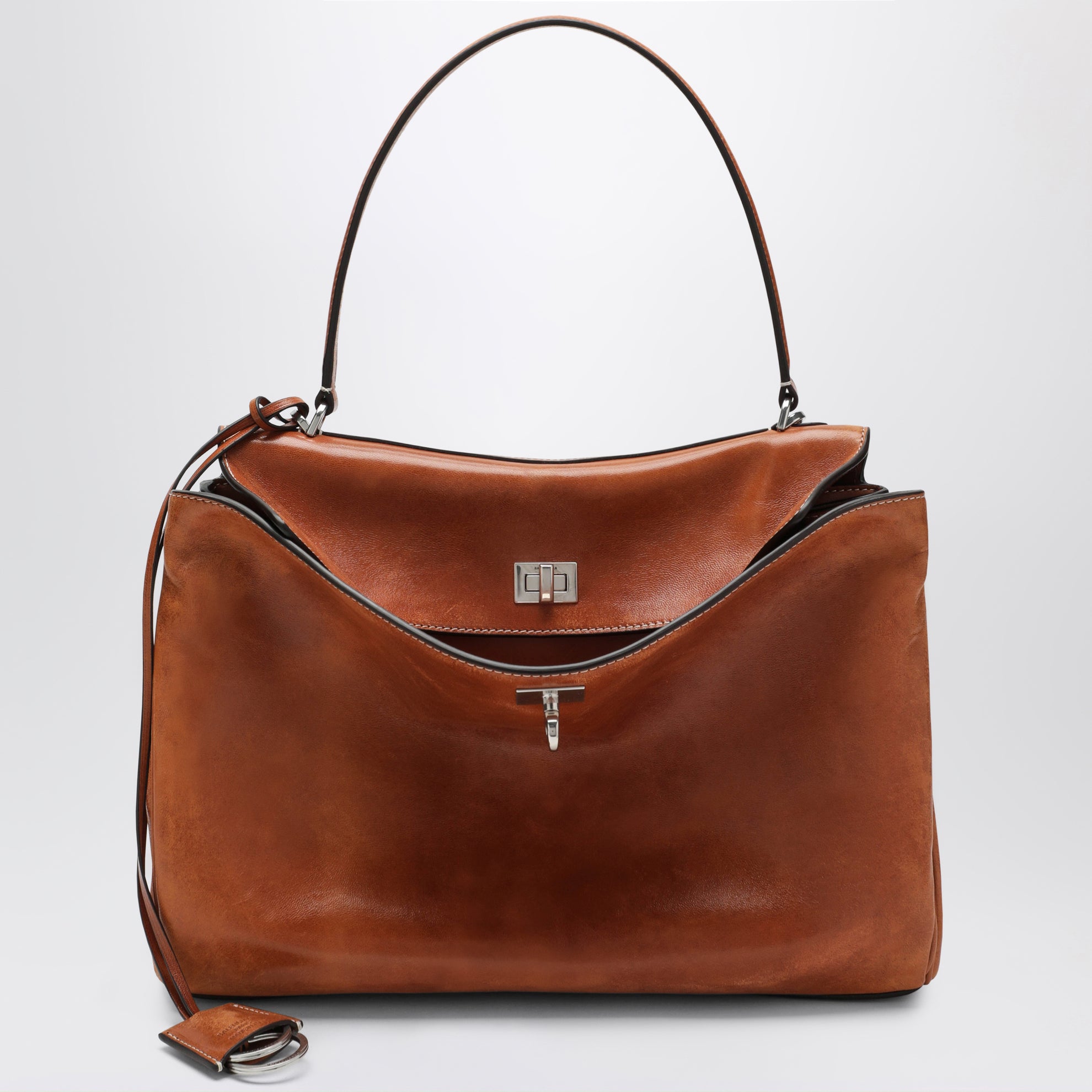 Sac Rodeo moyen en cuir d’agneau marron clair