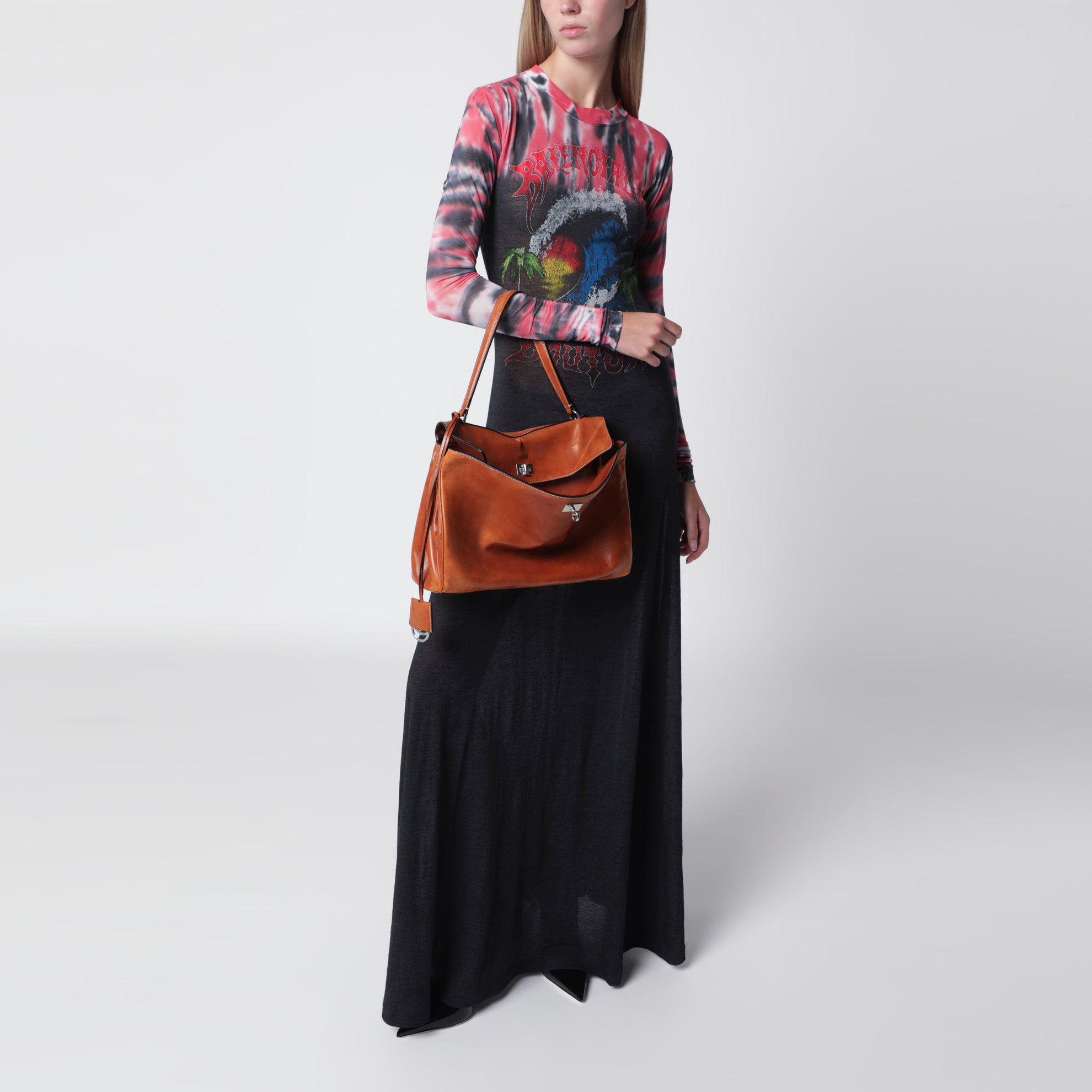 Sac Rodeo moyen en cuir d’agneau marron clair