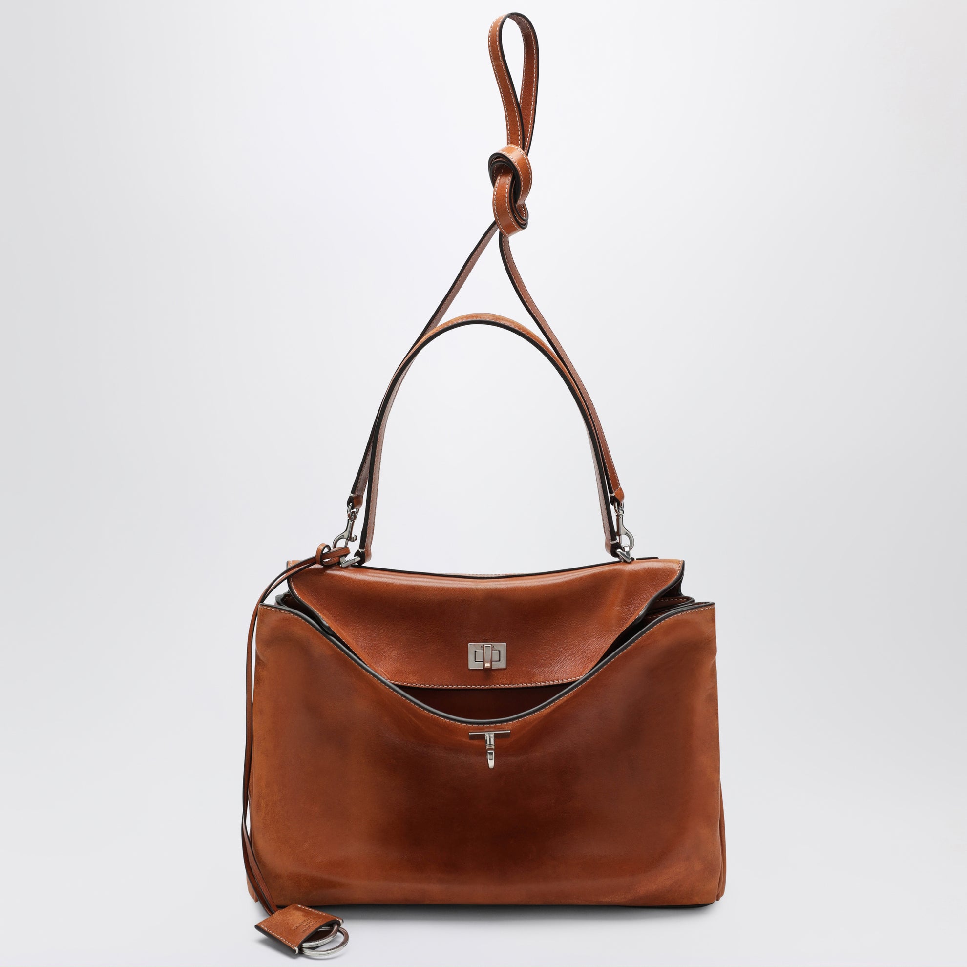 Sac Rodeo moyen en cuir d’agneau marron clair