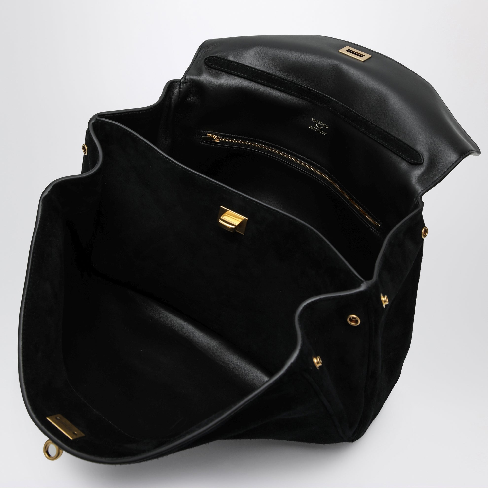 Rodeo Medium Handtasche aus Kalbsleder in Schwarz