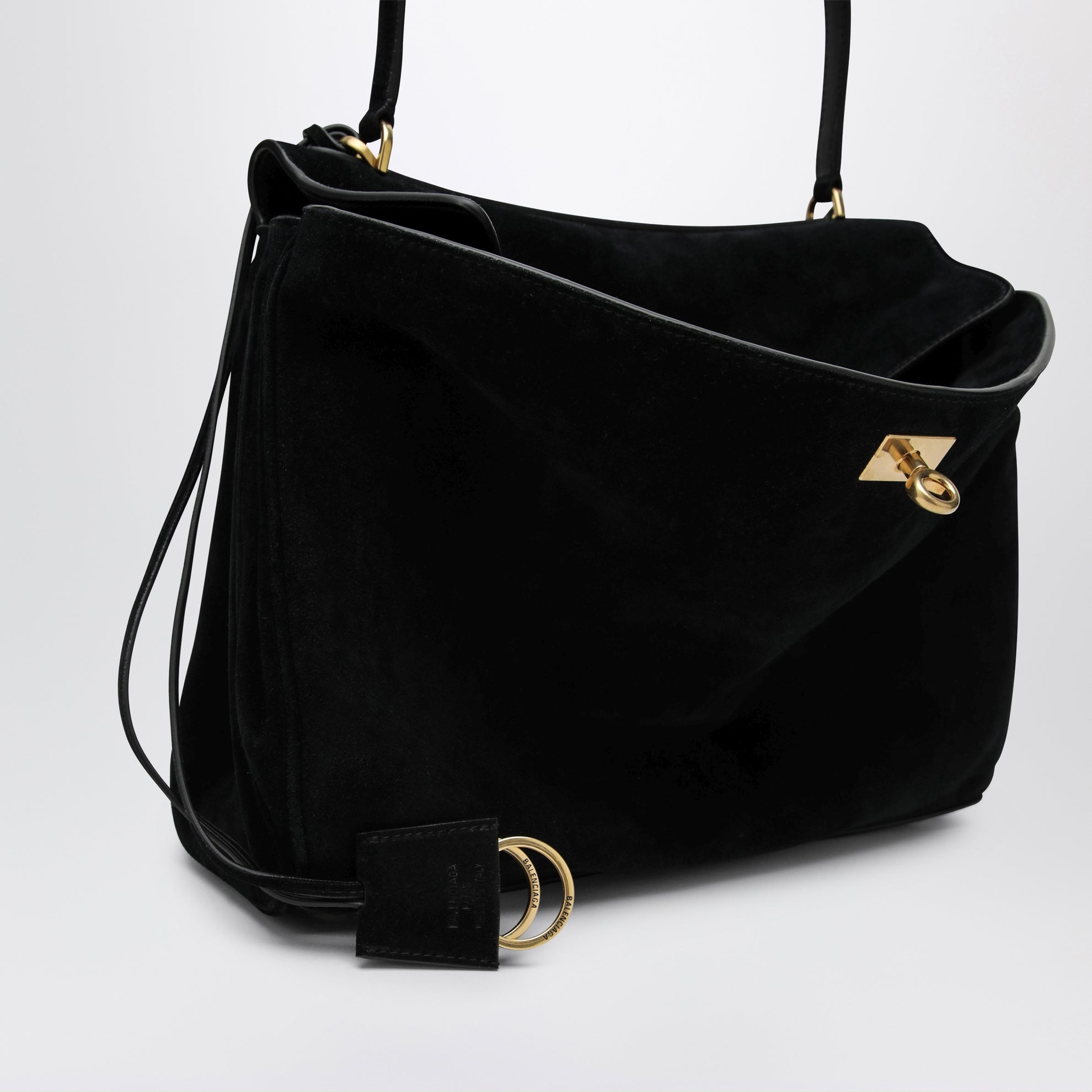 Rodeo Medium Handtasche aus Kalbsleder in Schwarz