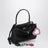 Small black Rodeo bag in smooth calf leather with charm