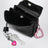 Small black Rodeo bag in smooth calf leather with charm