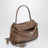 Petit sac Rodeo en cuir de veau suédé sésame