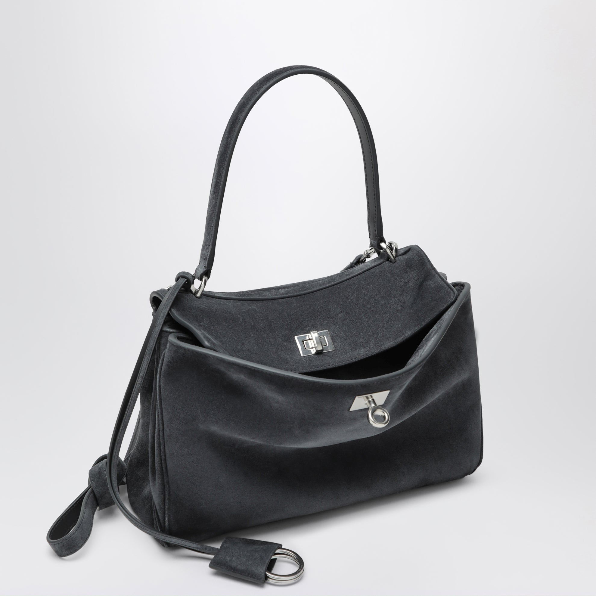 Rodeo small bag in grey calf leather
