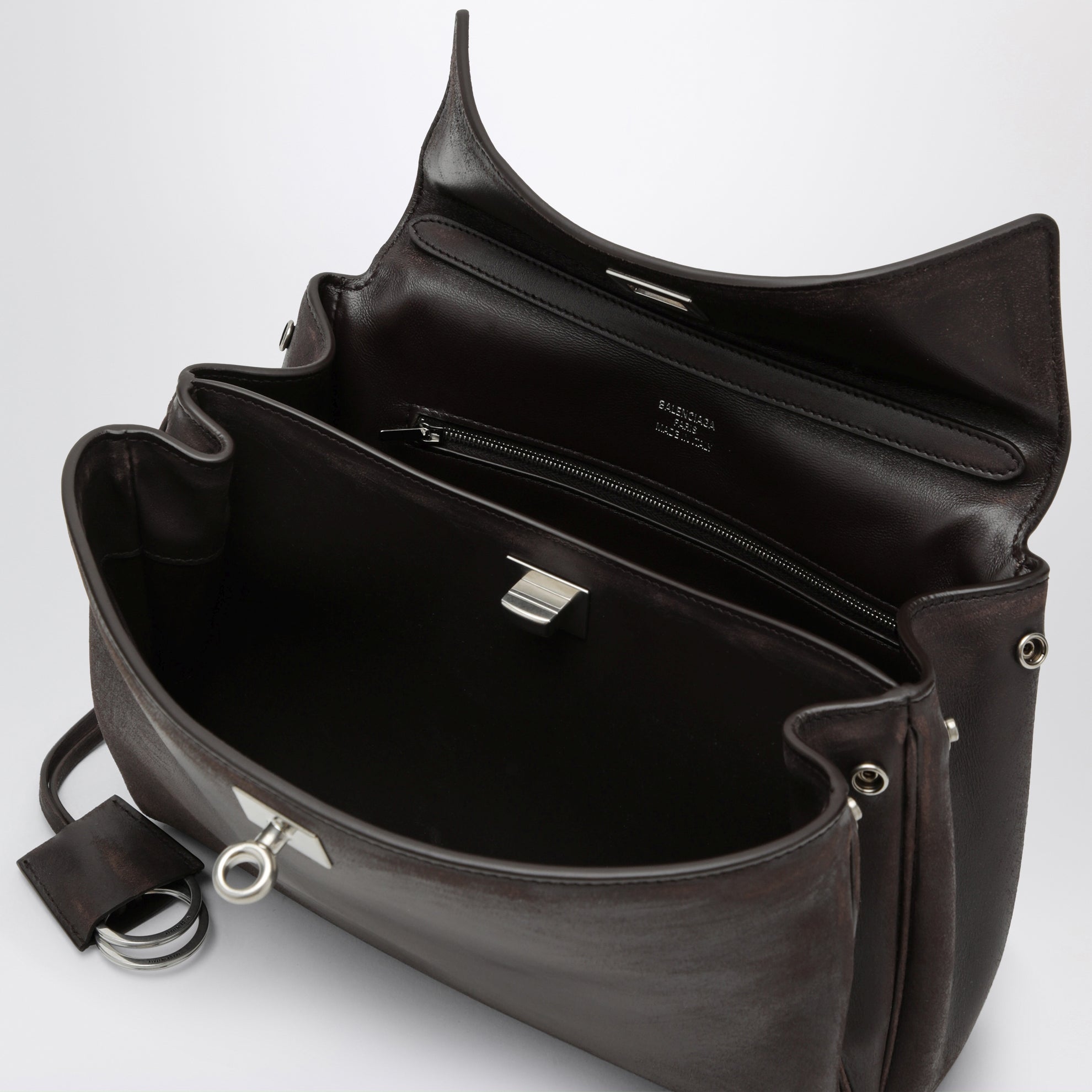 Borsa Rodeo piccola in pelle di vitello espresso