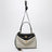 Small Rodeo handbag in linen and lambskin, natural/black