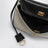 Small Rodeo handbag in linen and lambskin, natural/black