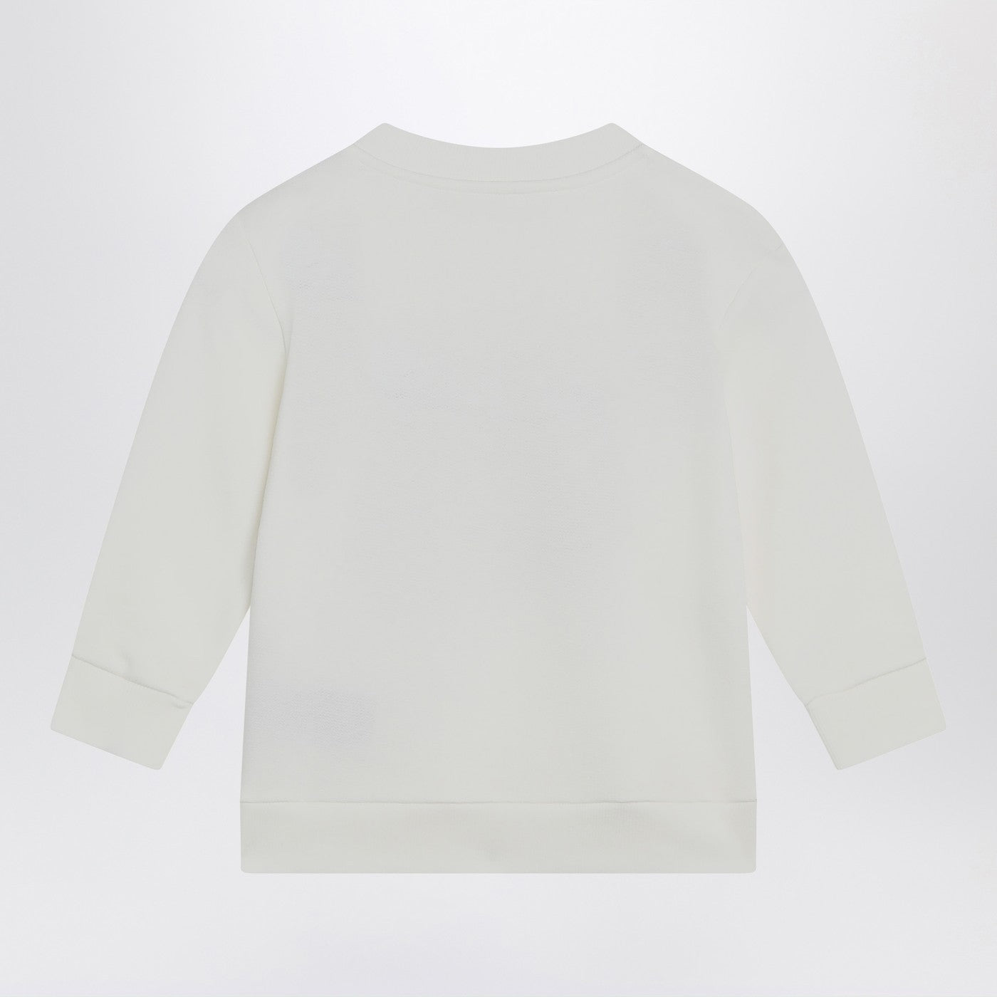 White sweatshirt with logo print