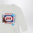 White sweatshirt with logo print