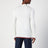 Maglia bianca in seta con nastro Web