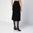 Jupe midi noire en tweed
