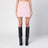 Mini gonna rosa in tweed di misto cotone