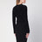 Cardigan court noir en tweed de coton mélangé