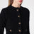 Cardigan court noir en tweed de coton mélangé