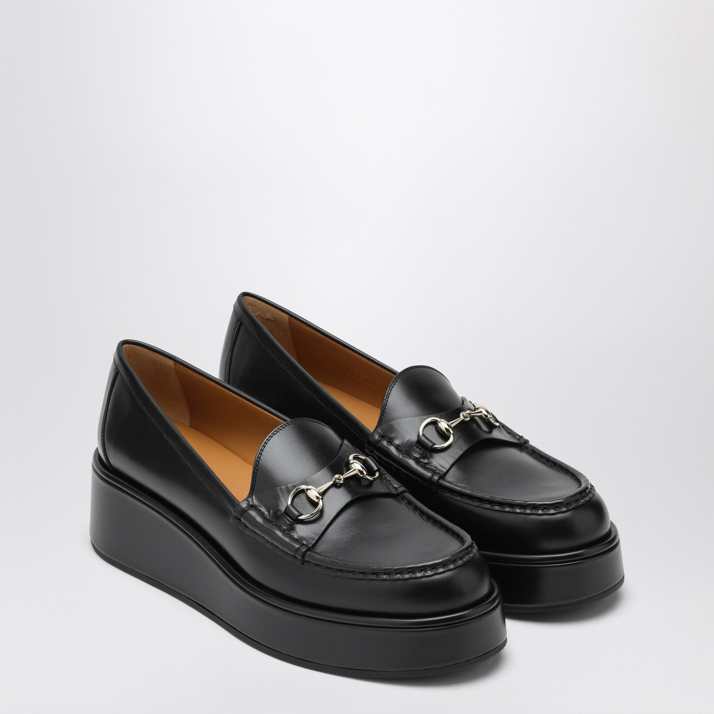 その他 GUCCI l plate Square toe loafer GUCCI Black loafer with platform and Horsebitt | TheDoubleF