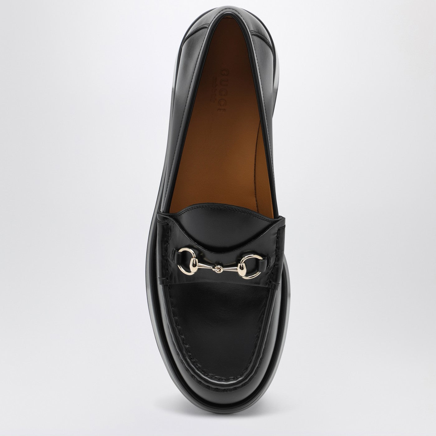GUCCI Black loafer with platform and Horsebitt | TheDoubleF
