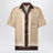 Bowling shirt in silk twill with print