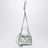 Mini Rodeo bag in shiny silver leather with python print