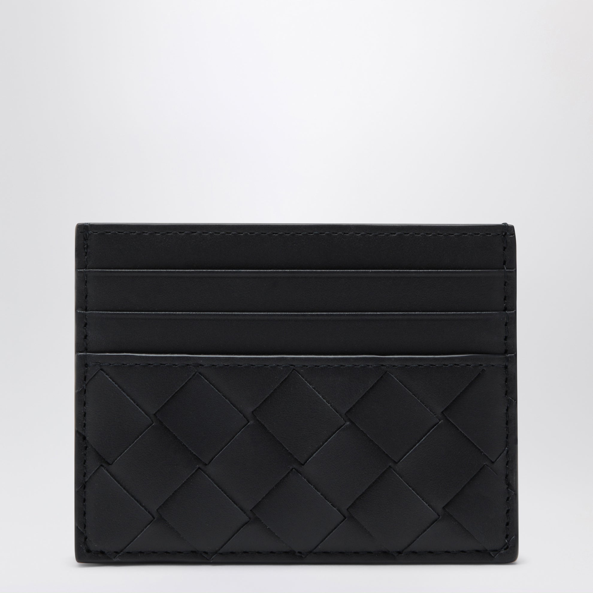 Portacarte Midnight/Basalt in Intrecciato