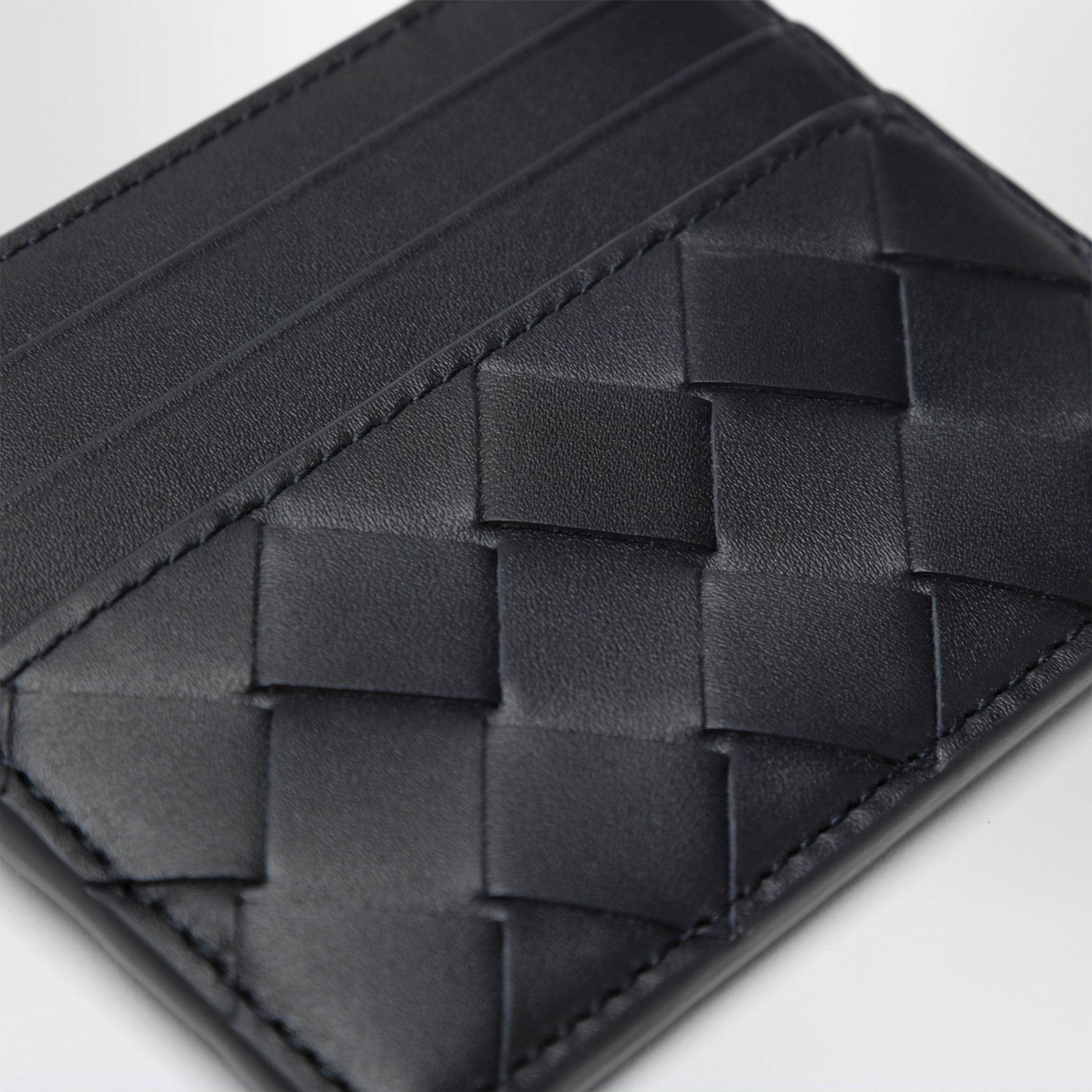 Portacarte Midnight/Basalt in Intrecciato