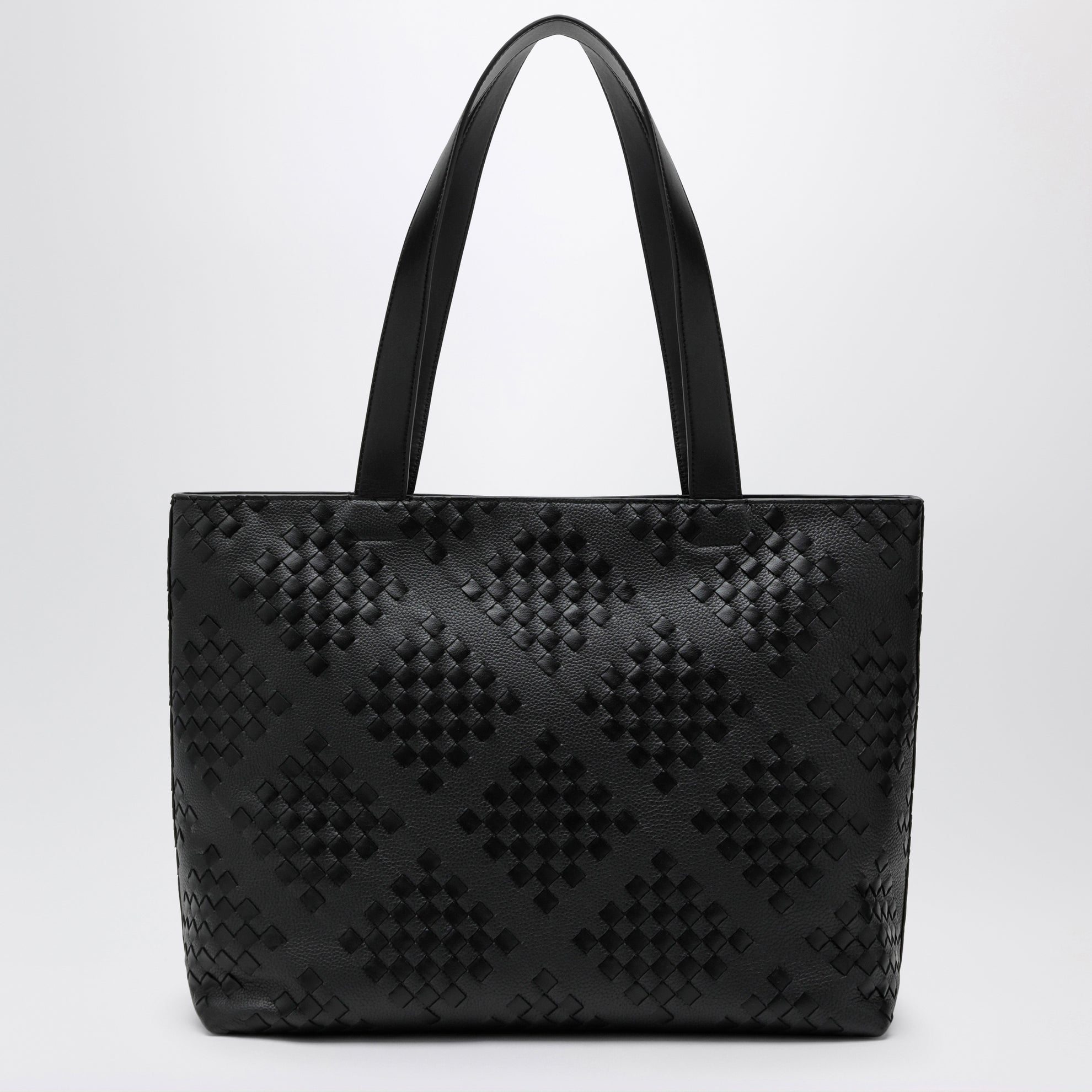 Black Intrecciato tote bag