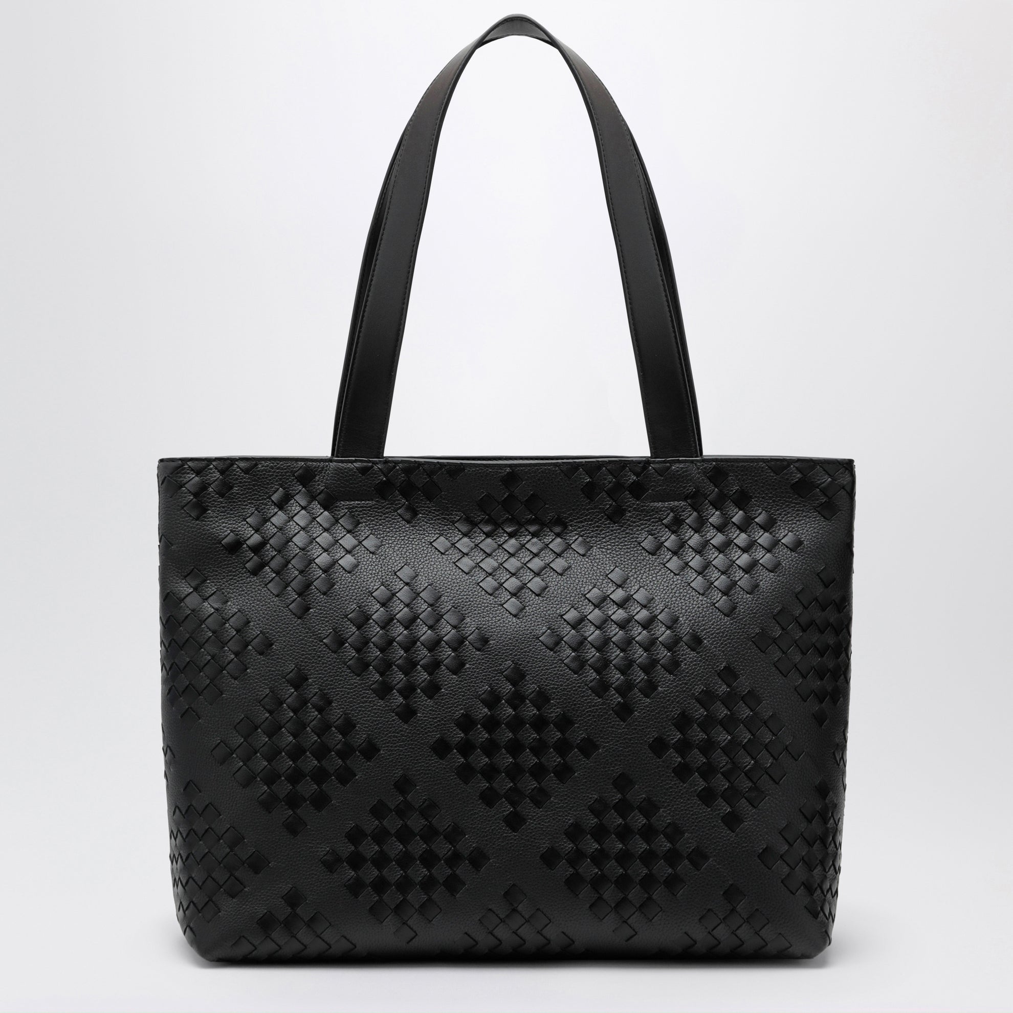 Black Intrecciato tote bag