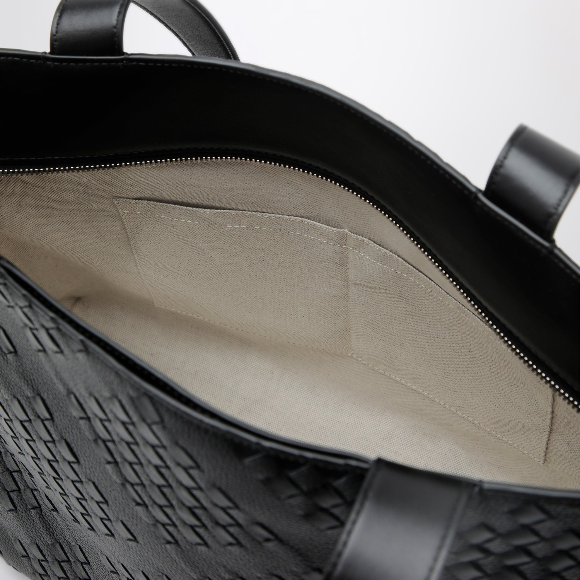 Black Intrecciato tote bag